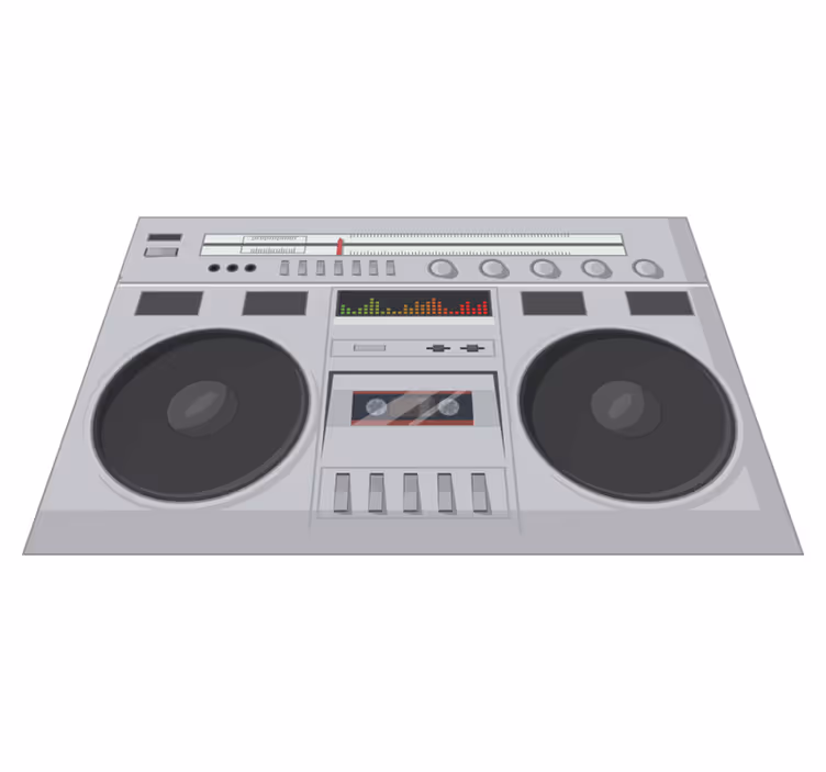 Bordstabletter original retro boombox stil - Tenstickers