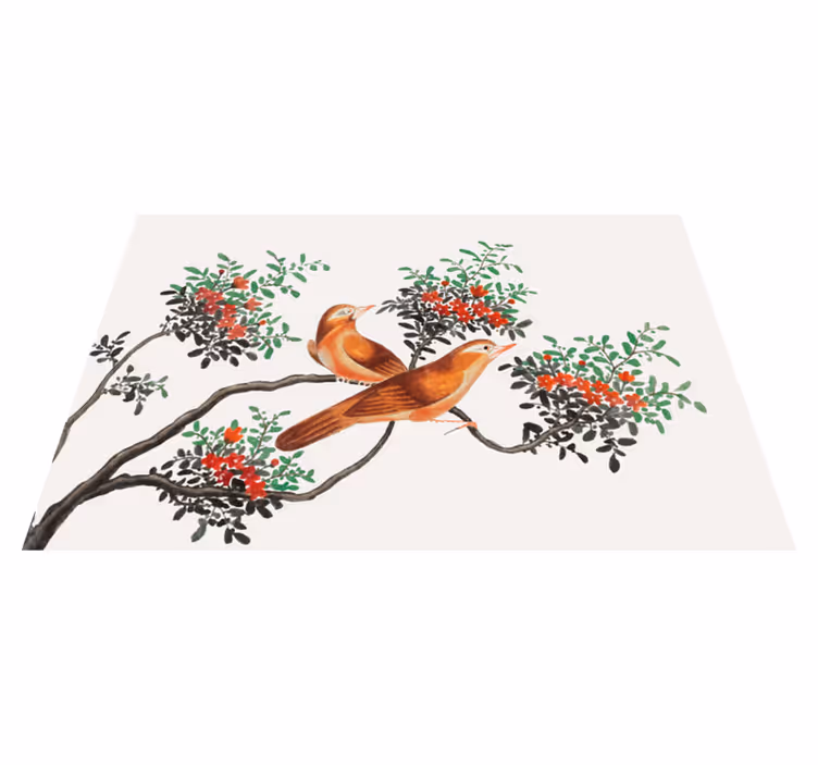 Fåglar på grenar eleganta bordstabletter - Tenstickers