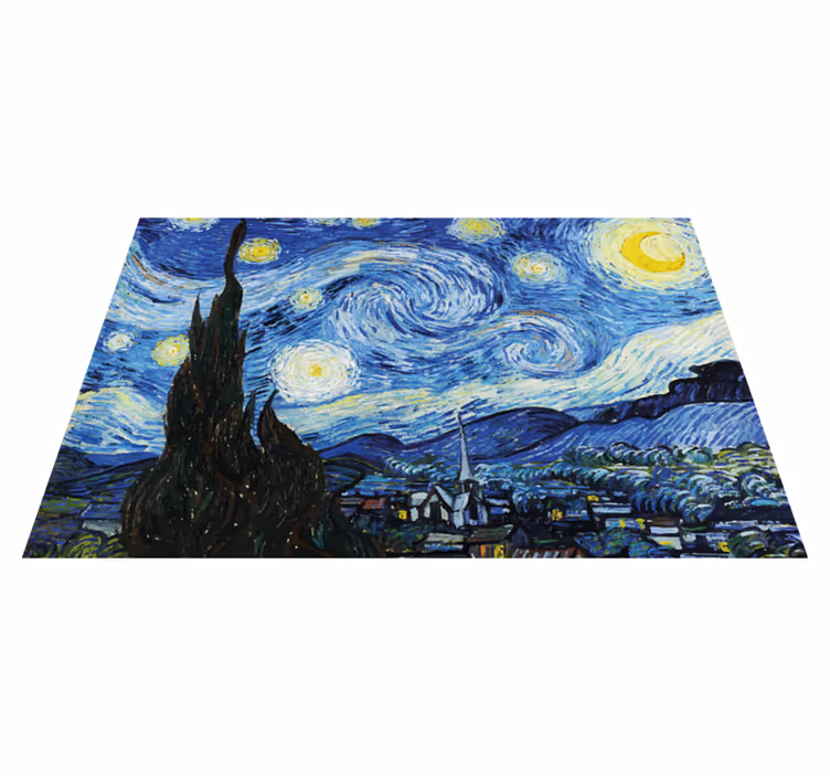 Van goghs stjärnklara ursprungliga bordstabletter - Tenstickers