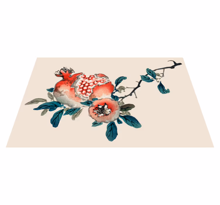 Bordstabletter original granatäppleblomsterdesign - Tenstickers