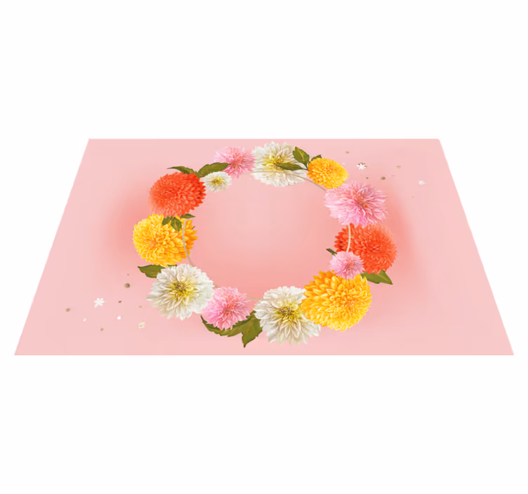 Bordstabletter original blommig cirkel accent - Tenstickers