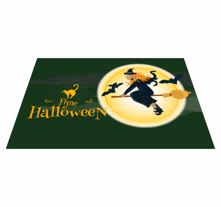 Häxor och katter halloween mattor - Tenstickers
