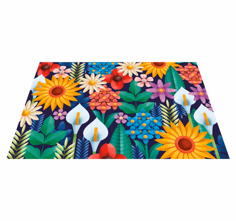 Vibrant floral arrangement bordstabletter original - Tenstickers