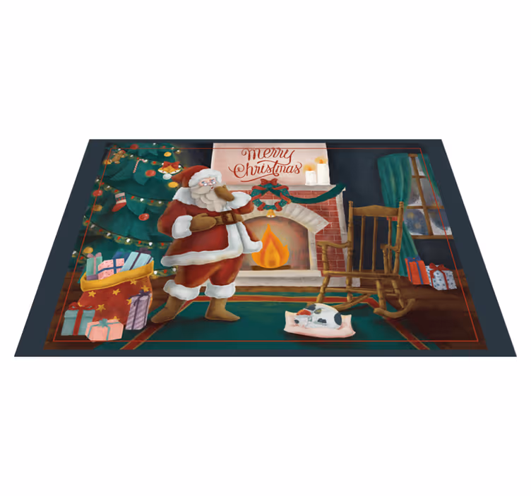 Xmas hus med santa jul bordstabletter - Tenstickers