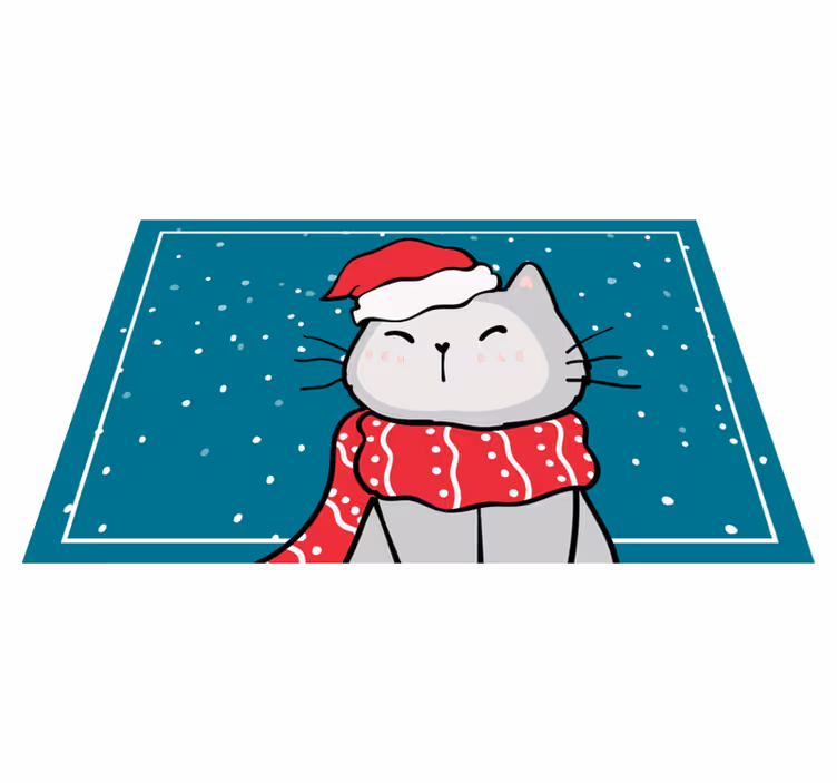 Rolig katt jul design jul bordstabletter - Tenstickers