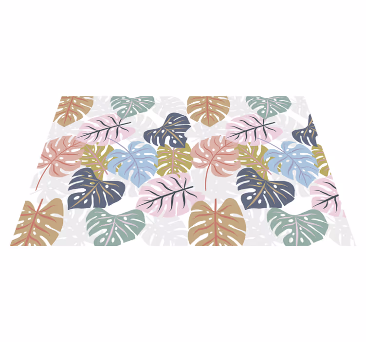 Tropisk bladtryck bordstabletter original - Tenstickers