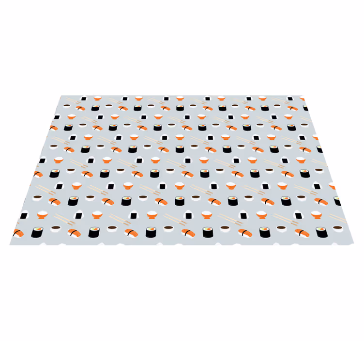 Söta sushi vinylplattmat - Tenstickers