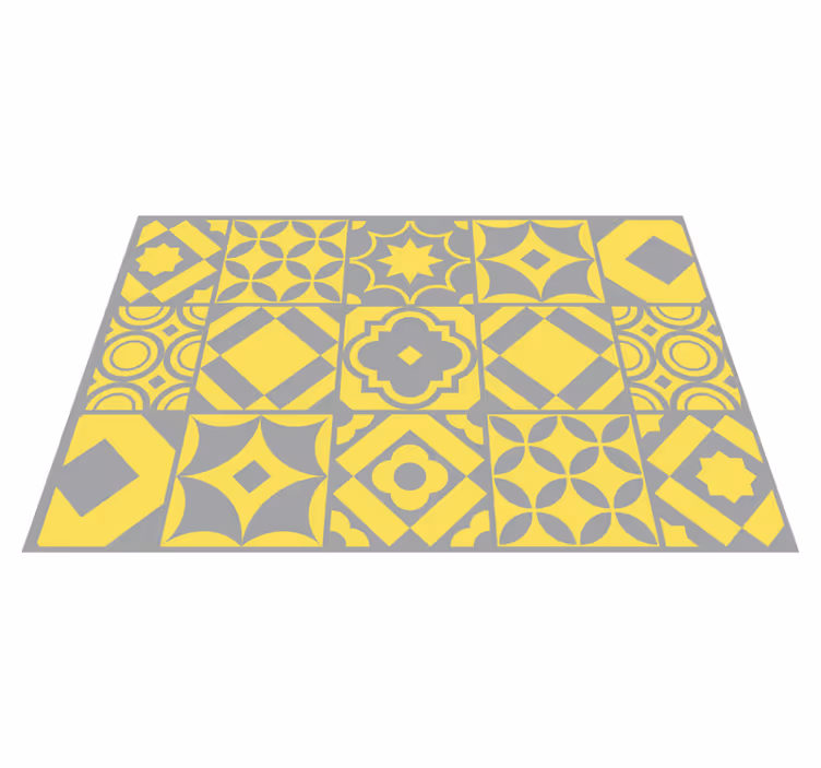 Bordstabletter med geometriskt mönster - Tenstickers