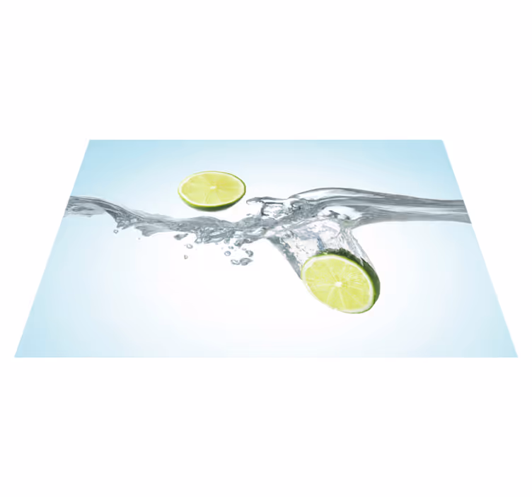 Bordstabletter med skivade limefrukter - Tenstickers