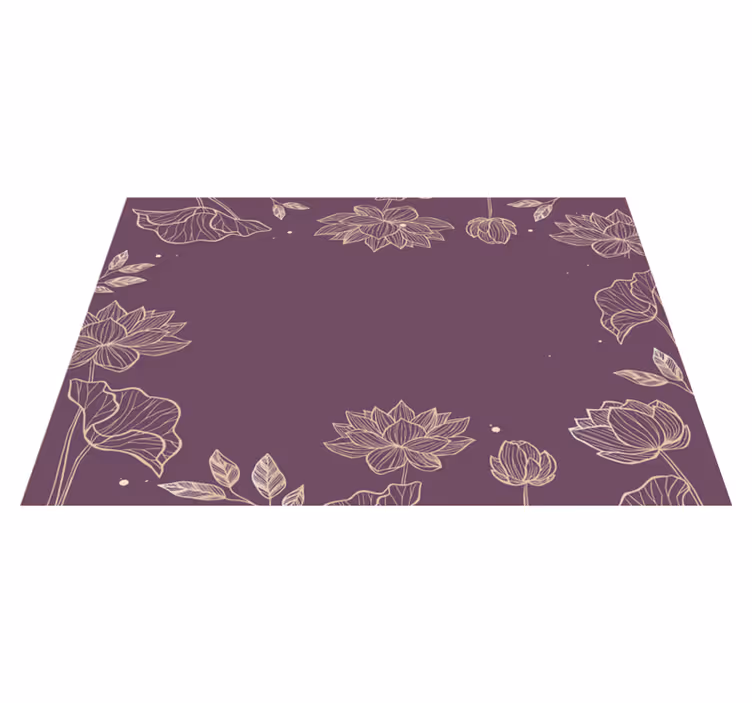 Bordstabletter elegant med blommönster lotus - Tenstickers