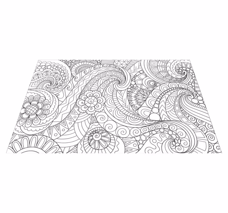 Mandala vita eleganta bordstabletter - Tenstickers