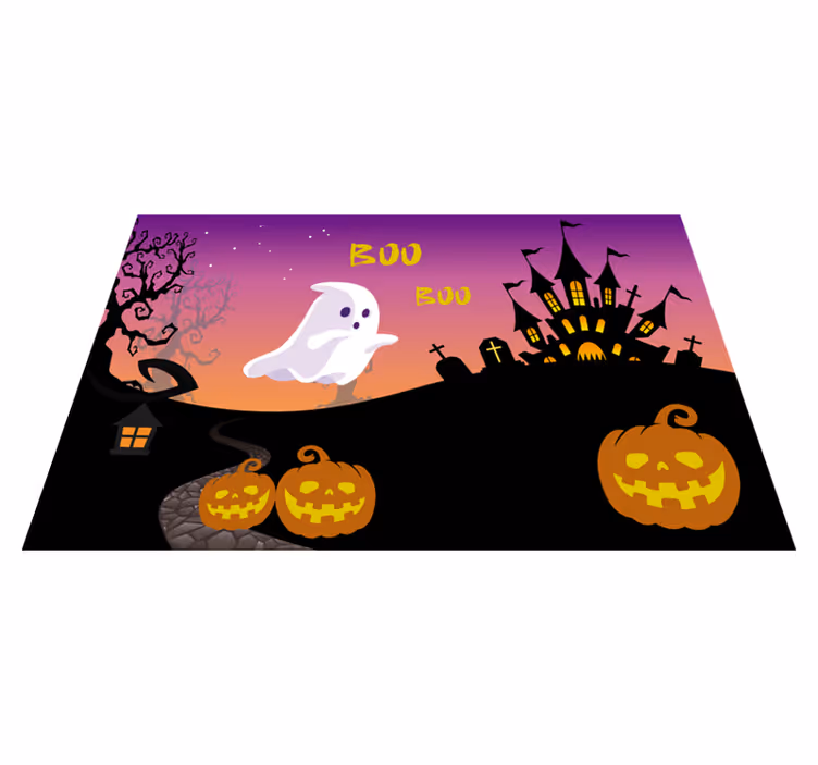 Boo halloween natt halloween mattor - Tenstickers