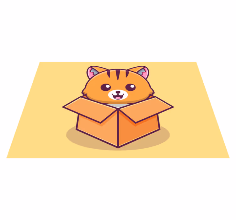 Bordstabletter barnen happy cat box - Tenstickers