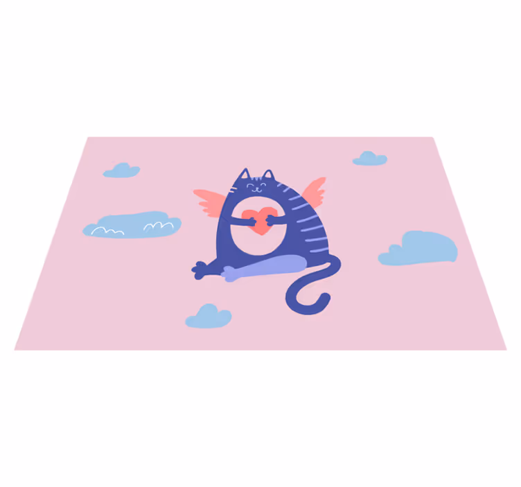 Bordstabletter barnen flygande katt med hjärta - Tenstickers