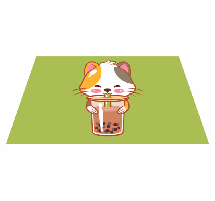 Katt dricker choklad barn bordstabletter - Tenstickers