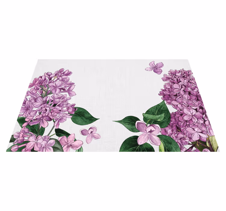Lilac floral pattern bordstabletter original - Tenstickers