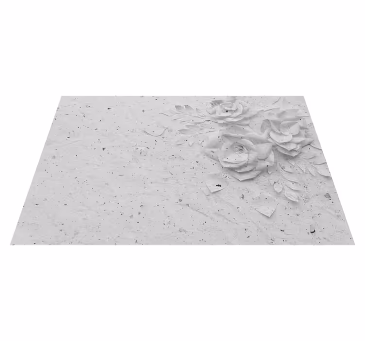Elegant blommig relief bordstabletter - Tenstickers