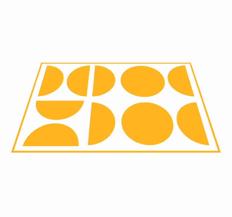 Geometrisk gul form bordstabletter modernt - Tenstickers