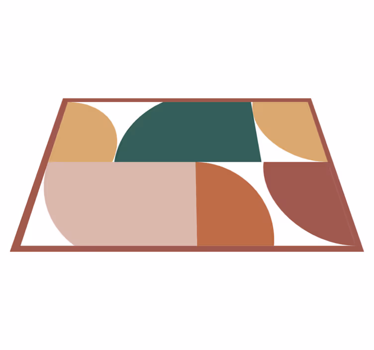 Bordstabletter modernt geometriska färgsegment - Tenstickers