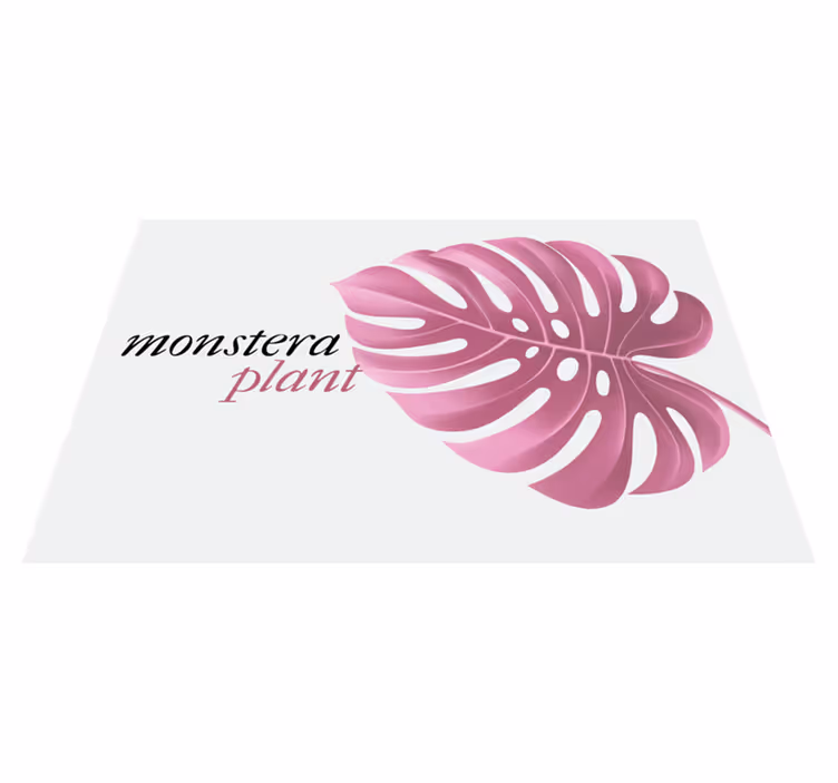 Rosa minimalistiska monstera citat bordstabletter - Tenstickers