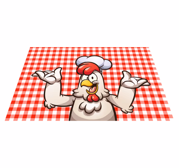 Tecknad kyckling kock original bordstabletter - Tenstickers