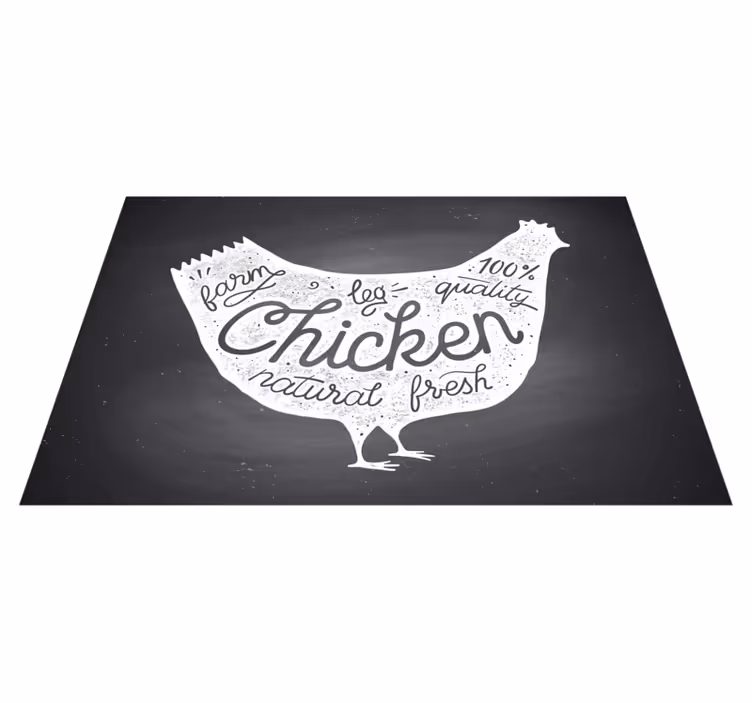 Tappning kyckling svart tavla original bordstabletter - Tenstickers