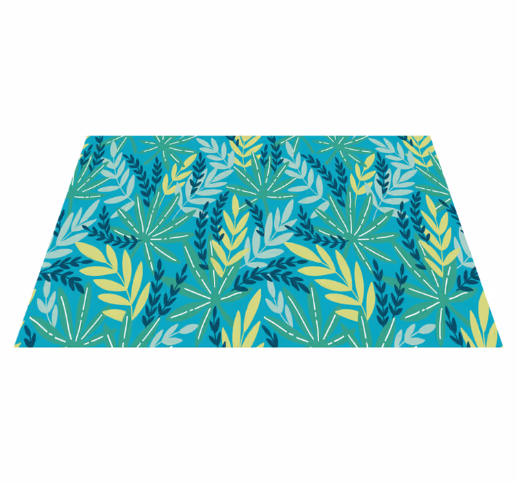 Bladig botaniskt mönster bordstabletter original - Tenstickers