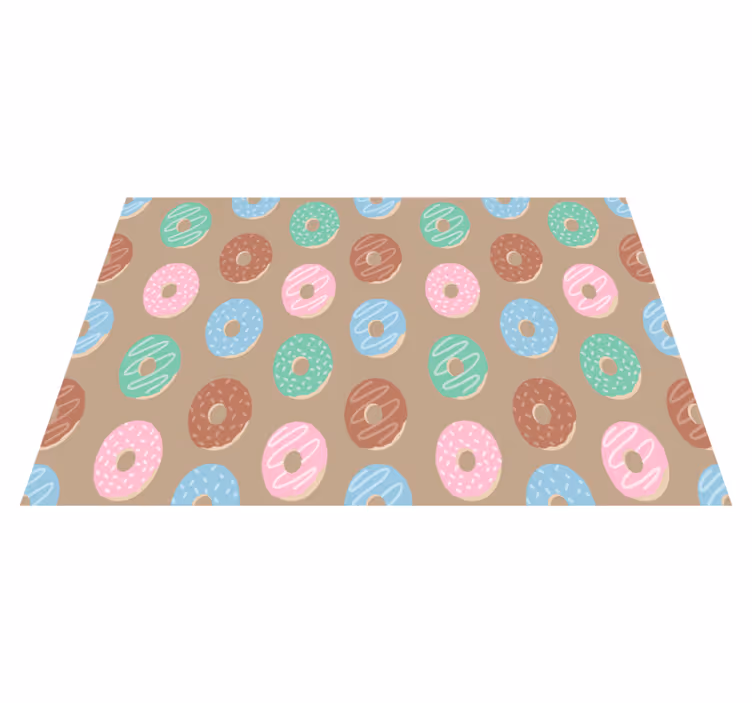 Vibrant donut motif bordstabletter original - Tenstickers