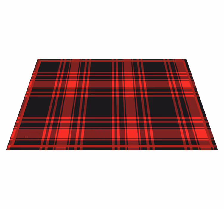 Menzies tartan svart röd rutmönster bordstabletter - Tenstickers