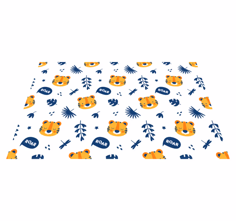 Tigeransikte mönster bordstabletter barnen - Tenstickers