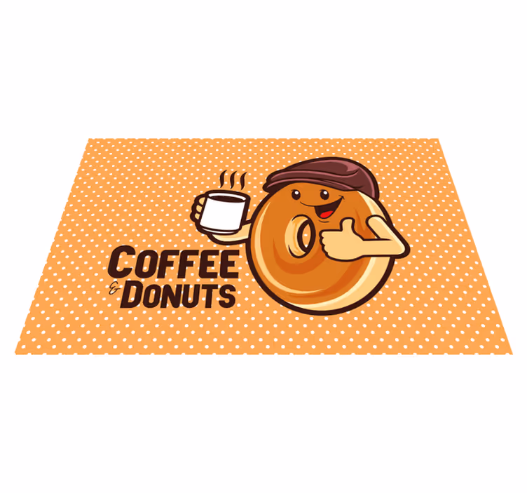 Glad donut karaktär bordstabletter barnen - Tenstickers