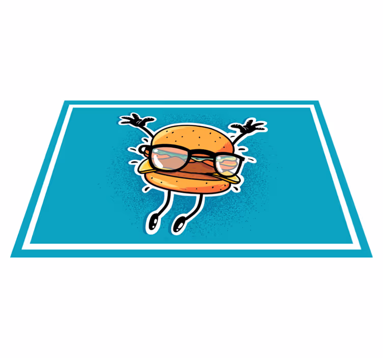 Cheese burger med glas bordstablett - Tenstickers