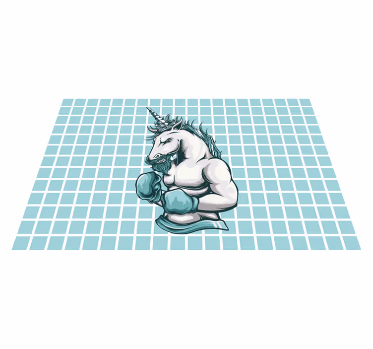 Träningspass gym unicorn tecknad original bordstabletter - Tenstickers