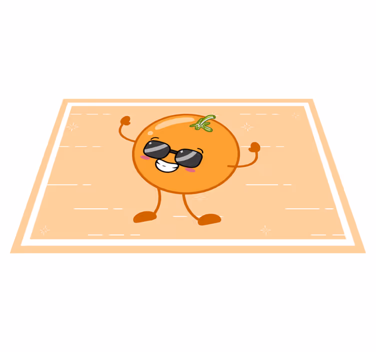 Glad orange karaktär bordstabletter barnen - Tenstickers