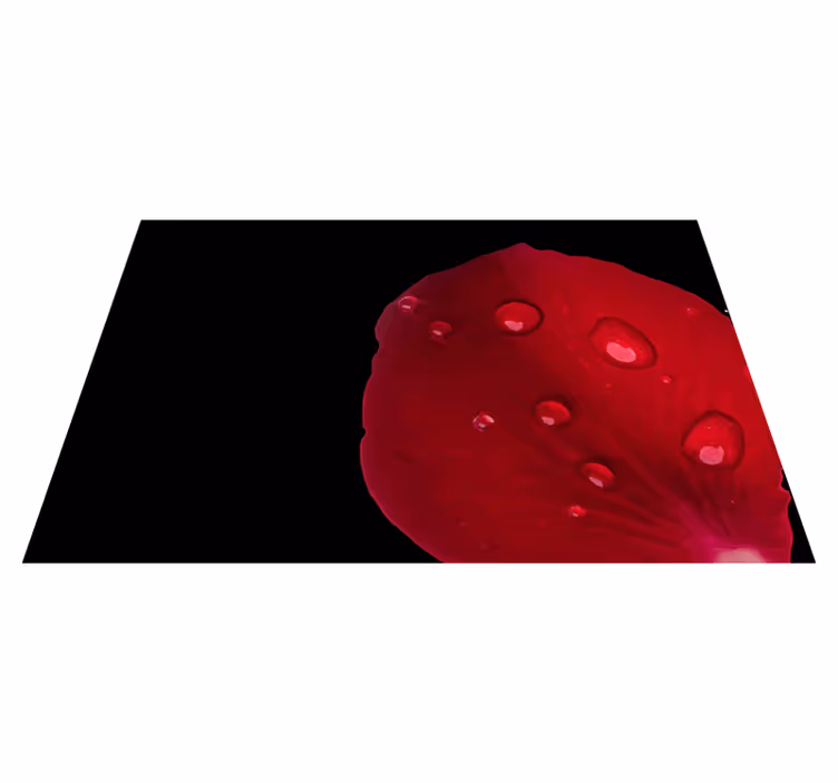Röd blomblad yta bordstabletter - Tenstickers