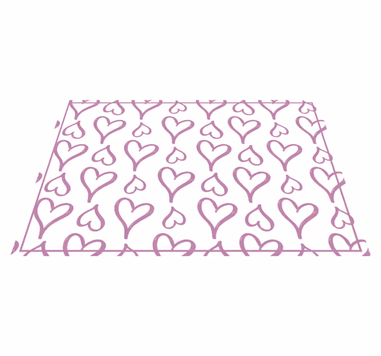Charming heart pattern bordstabletter original - Tenstickers
