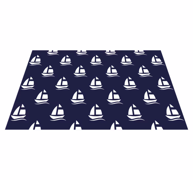 Marinblå nautiska mönster original bordstabletter - Tenstickers