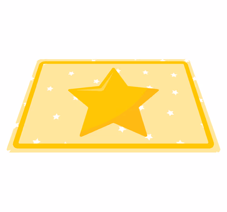 Gula klassiska stjärna hem bordstabletter - Tenstickers
