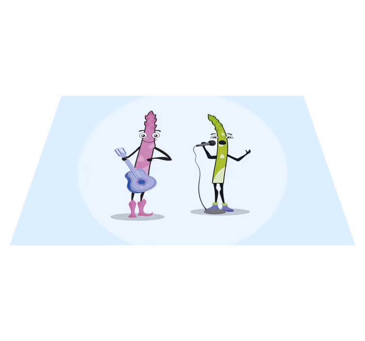 Musikaliska grönsaksfigurer bordstabletter barnen - Tenstickers