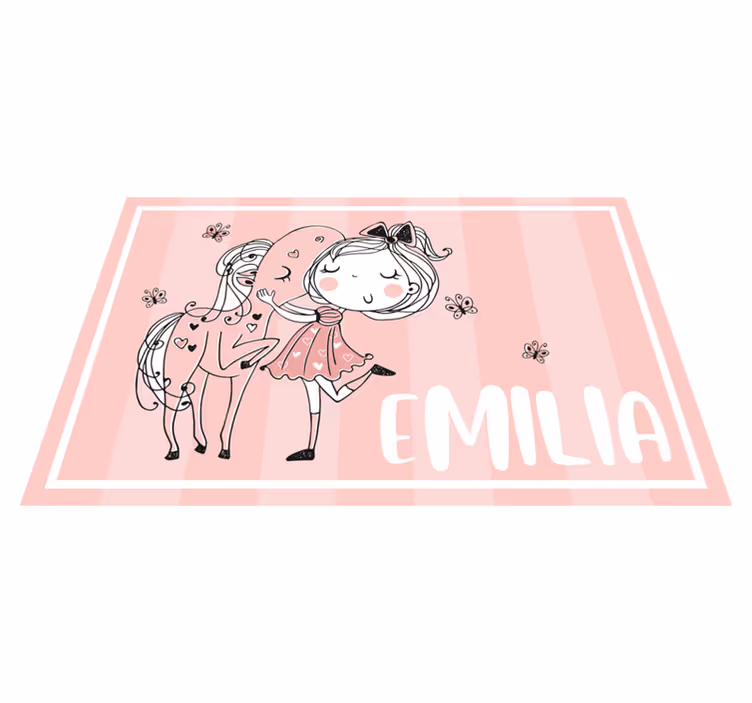 Bordstabletter barnen charming girl horse - Tenstickers