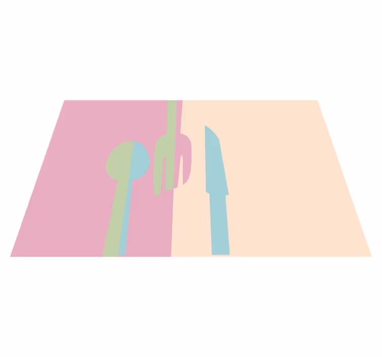 Bordstabletter original stiliserade bestickelement - Tenstickers