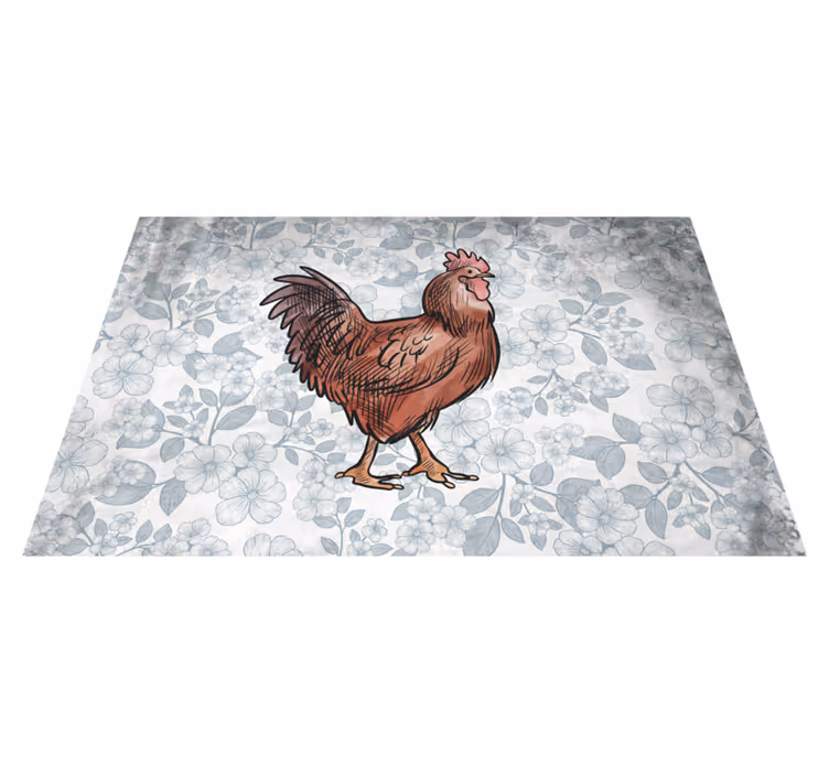 Rustik kycklingillustration bordstabletter original - Tenstickers