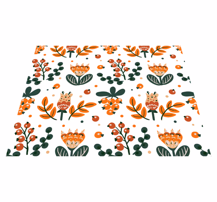 Bordstabletter original botanisk arrangemang med blad - Tenstickers