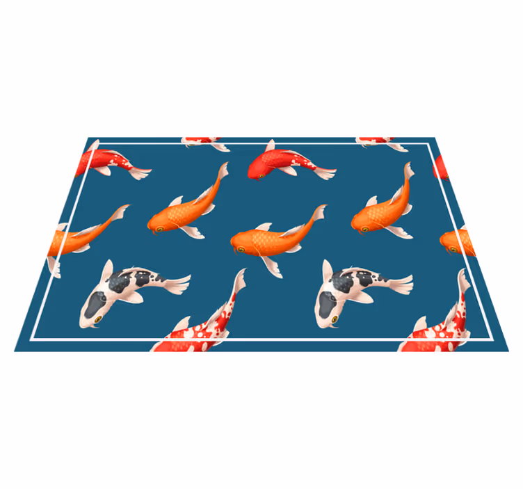 Bordstabletter original färgglad koi fiskmönster - Tenstickers