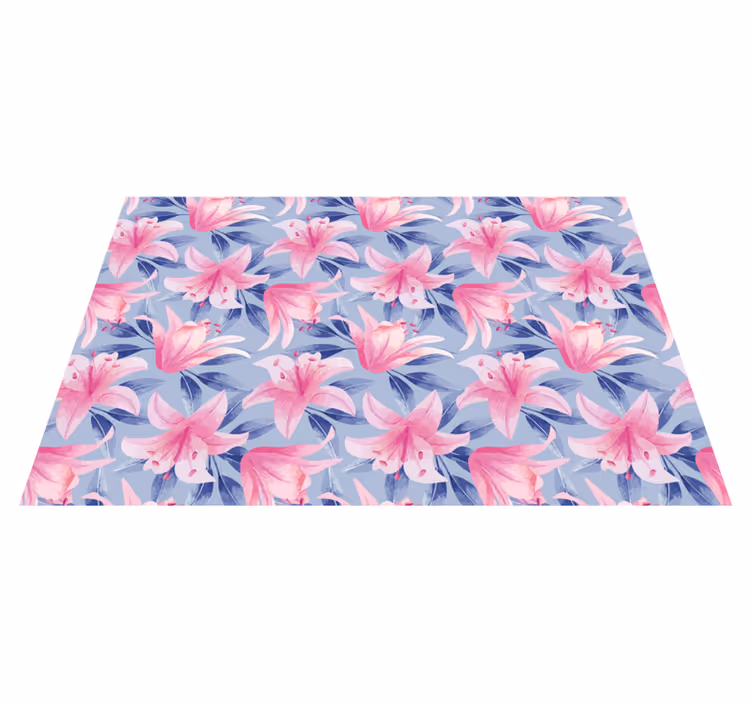 Bordstabletter original floral rosa liljemönster - Tenstickers