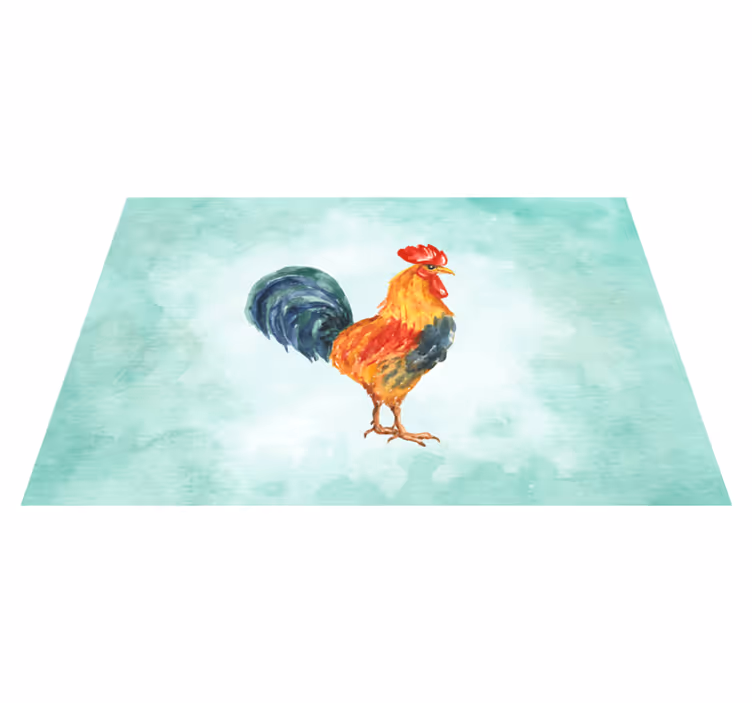 Bordstabletter original färgglad tuppillustration - Tenstickers