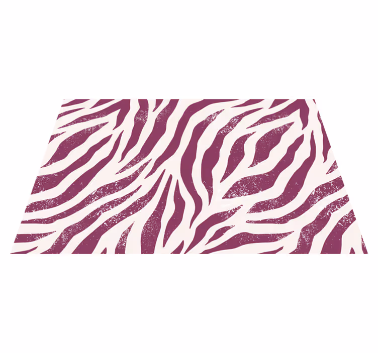 Lila och vit zebrahud original platsmatta - Tenstickers