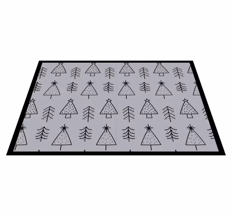 Jul bordstabletter med stiliserade julträd - Tenstickers