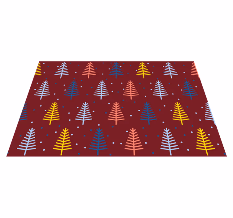 Jul bordstabletter färgglad trämönster - Tenstickers