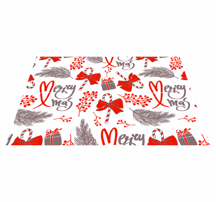Rött och grått mönster julbord - Tenstickers